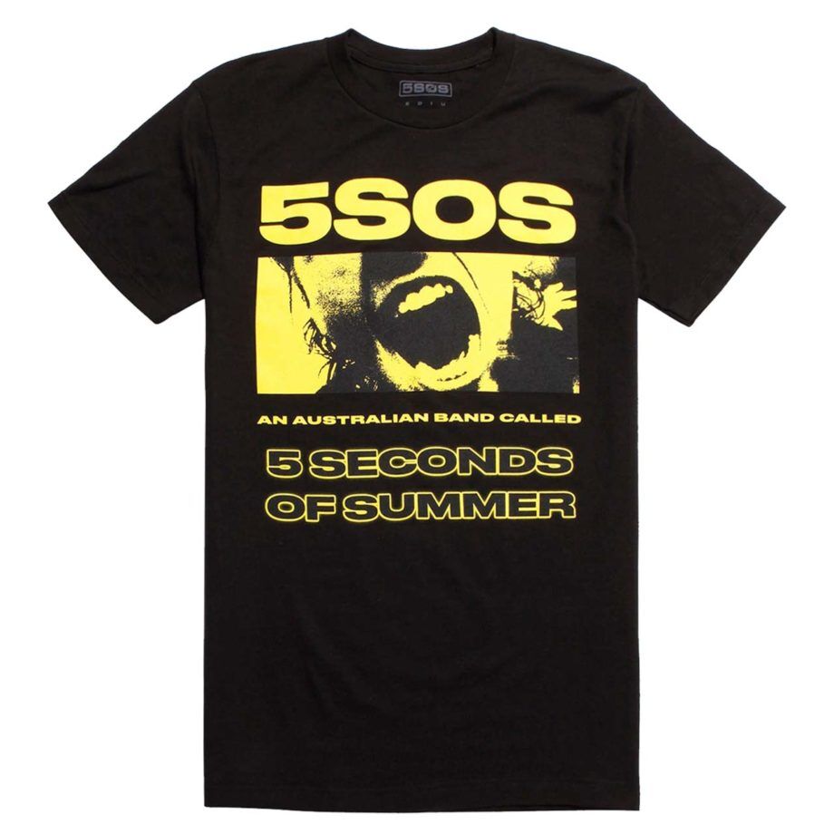 5 SECONDS OF SUMMER Yellow Mouth Tshirt