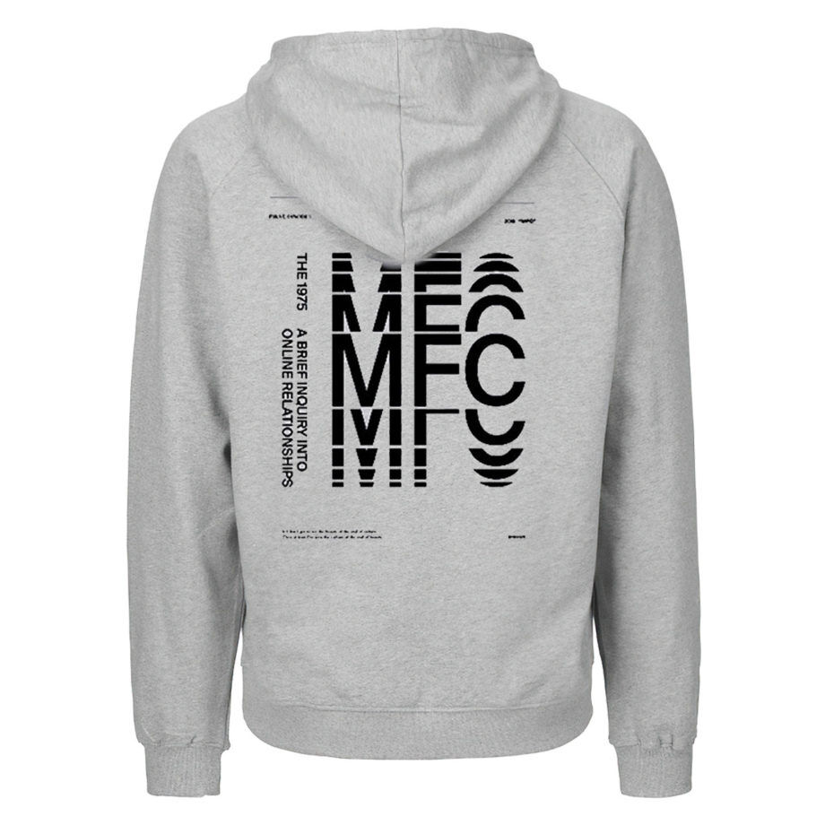 The 1975 Music For Cars Heather Gray Hoodie Back