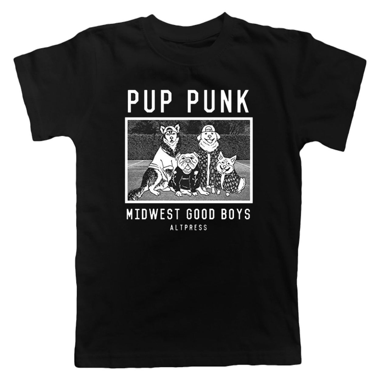 ALTERNATIVE PRESS Pup Punk Midwest Black Tshirt