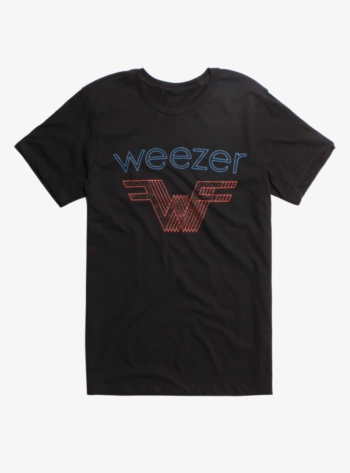 WEEZER Red And Blue Logo Black