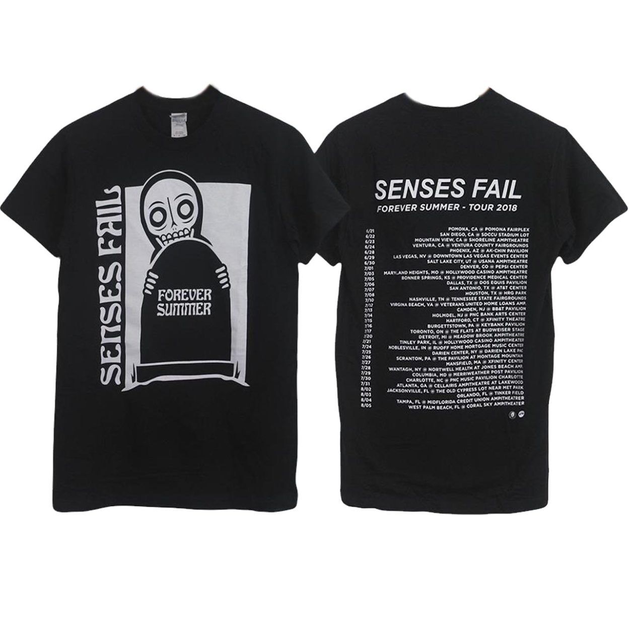 SENSES FAIL Forever Summer Black Tshirt