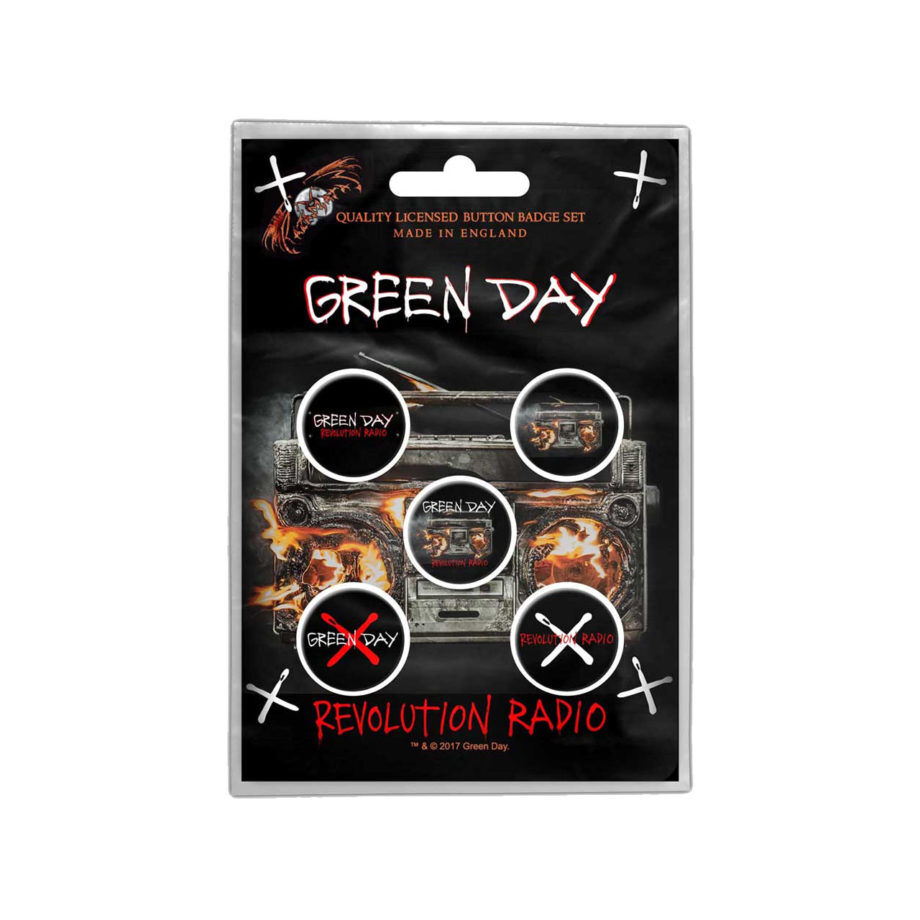 GREENDAY Revolution Radio Badge Pin Set