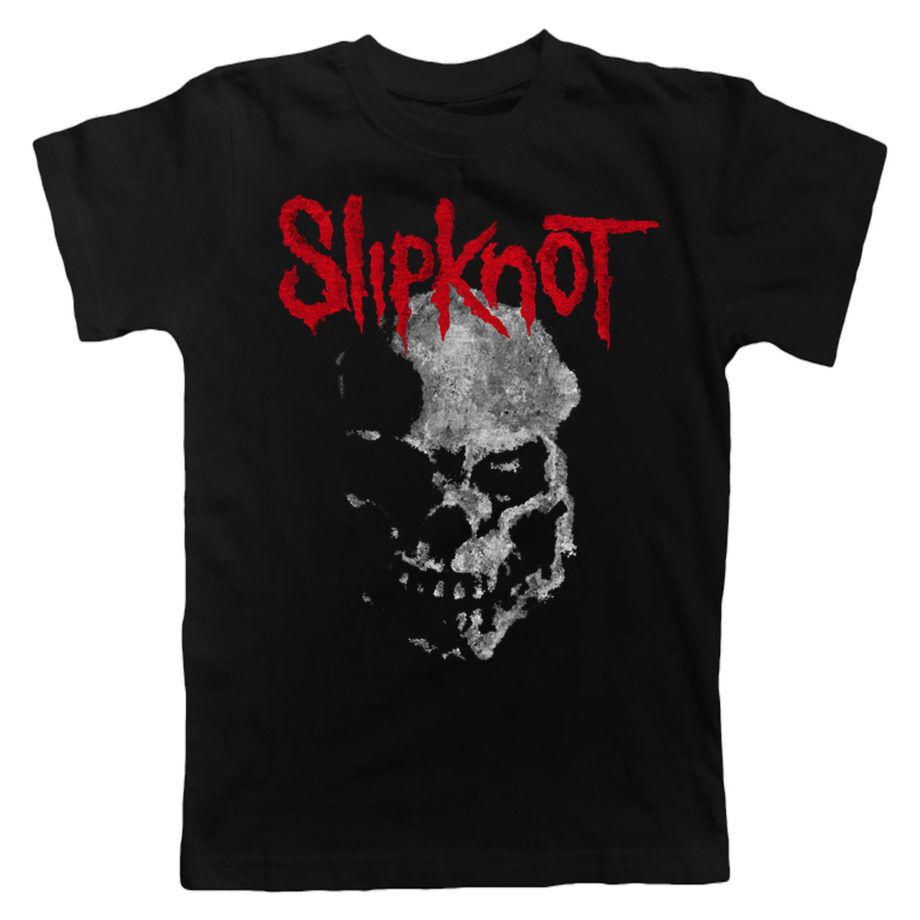 SLIPKNOT Gray Chapter Skull Tshirt Front