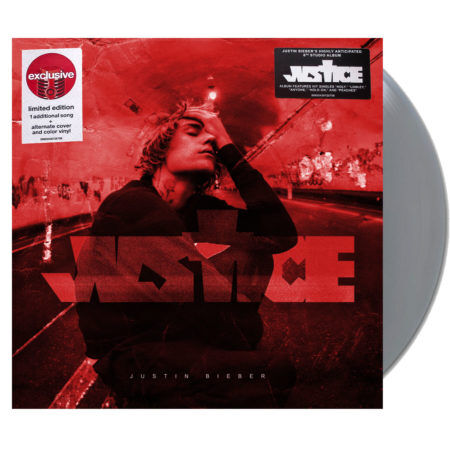 JUSTIN BIEBER Justice Silver Target Vinyl