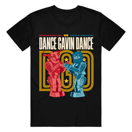 DANCE GAVIN DANCE Gavin vs.Robot Black Tshirt