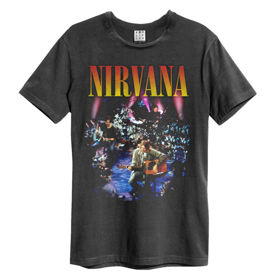 NIRVANA Live In New York Amplified Black Tshirt1