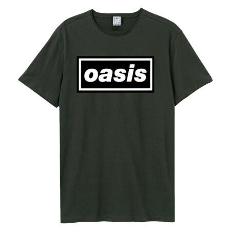 Oasis Vintage Logo Amplified Black Tshirt1