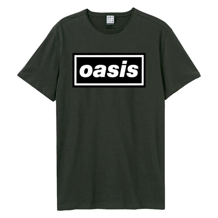 OASIS Vintage Logo Amplified Black Tshirt1