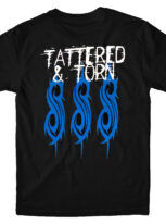 SLIPKNOT 20th Anniversary Tattered & Torn Black Tshirt Back