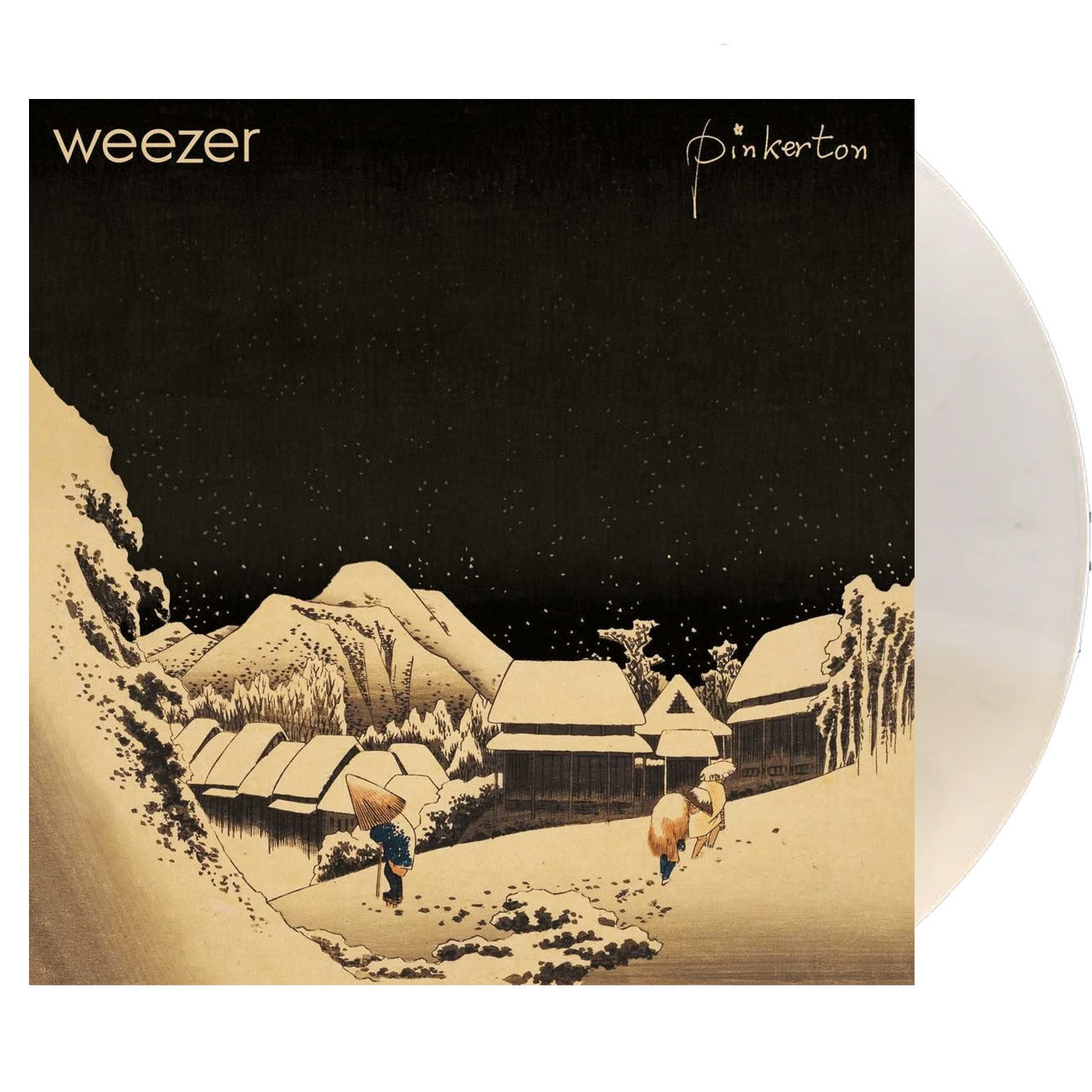 WEEZER Pinkerton White Marble 1LP Vinyl, Cover Dent