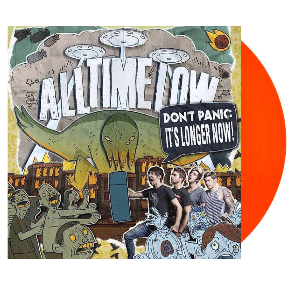 ALL TIME LOW Don't Panic It's Longer Now Orange Vinyl
