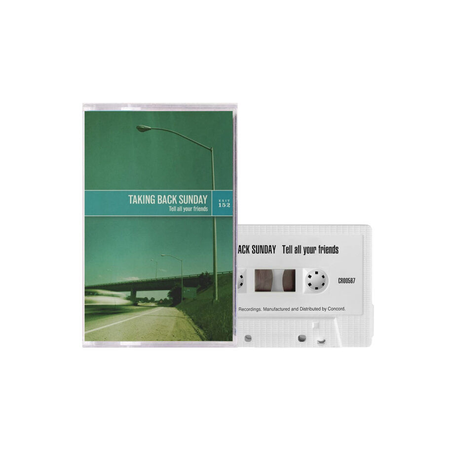 Taking Back Sunday Tell All Your Friends 20th Anniversary White Jewel Case Cassette