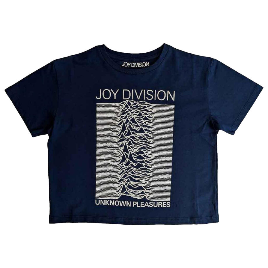 Joy Division Unknown Pleasures Crop Denim Girls Tshirt