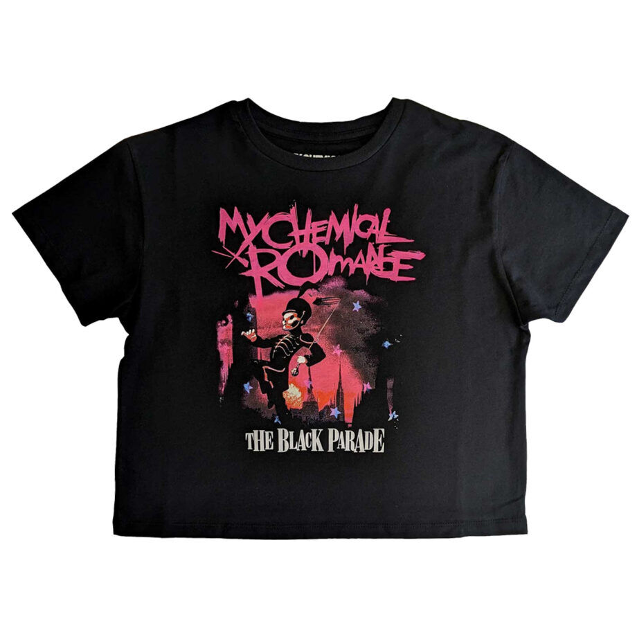 My Chemical Romance March Lady Crop Black Girls Tshirt