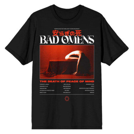 Bad Omens The Death Of Peace Of Mind Tracklist Black Tshirt