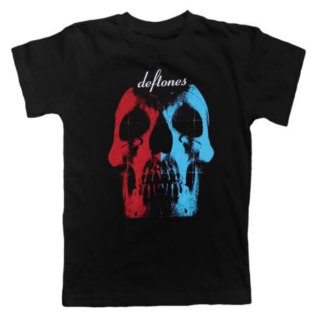 Deftones Minerva Split Skull Black Tshirt
