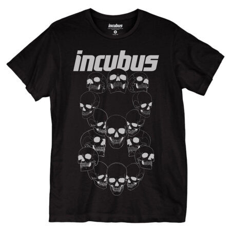 Incubus 8 Skulls Black Tshirt