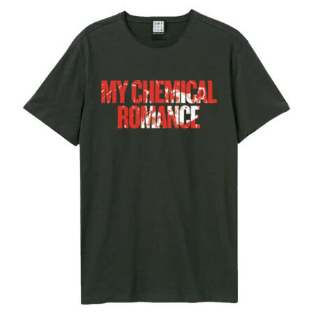 My Chemical Romance Blood Splatter Logo Amp Black Tshirt