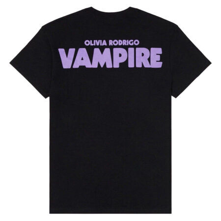Olivia Rodrigo Vampire Tonal Black Tshirt Back