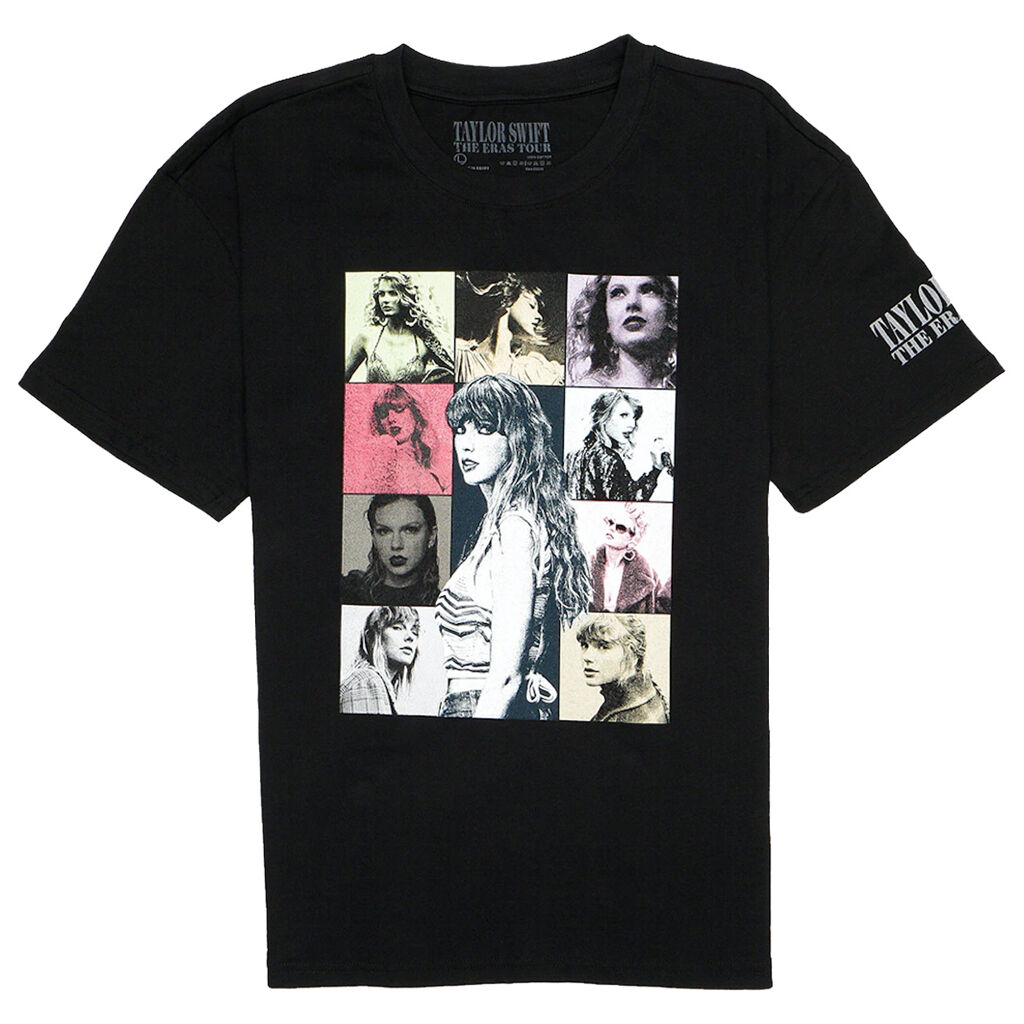 TAYLOR SWIFT The Eras Tour US Dates Black Tshirt