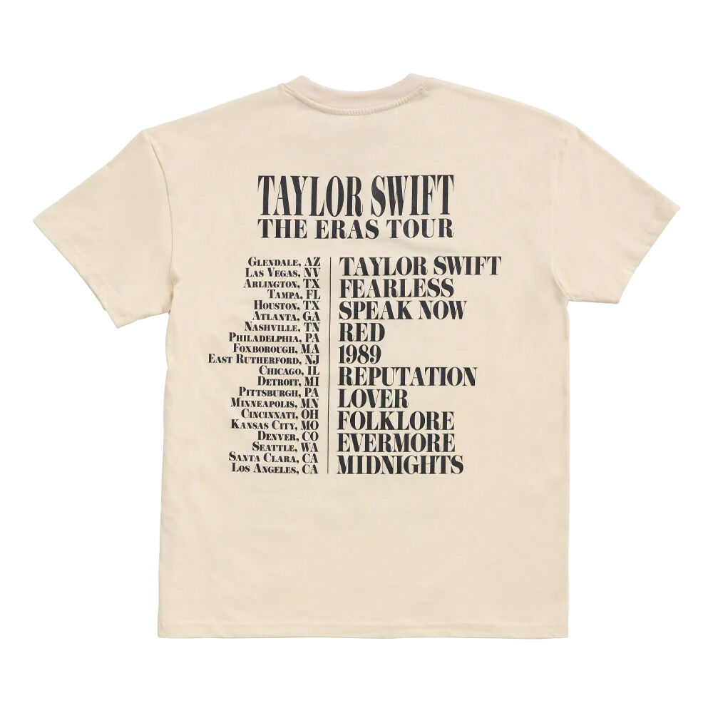 TAYLOR SWIFT The Eras Tour US Dates Beige Natural Tshirt