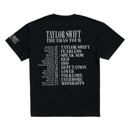 Taylor Swift The Eras Tour Us Dates Black T Shirt