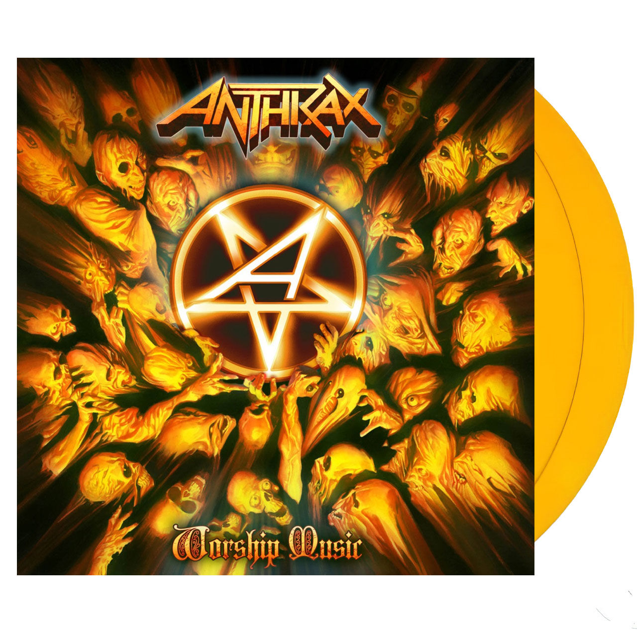 ANTHRAX Worship Music NBC Orange 2LP Vinyl