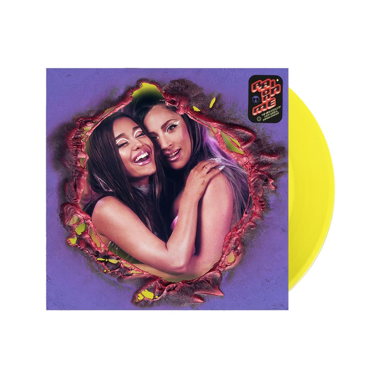 LADY GAGA Rain On Me Yellow 7inch Vinyl