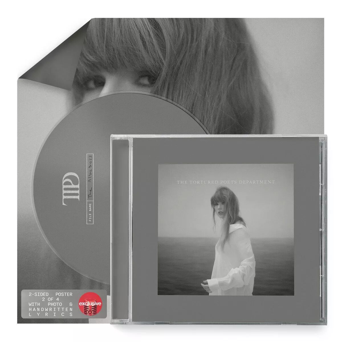 TAYLOR SWIFT The Tortured Poets Department The Albatross Poster Edition Target Jewel Case CD