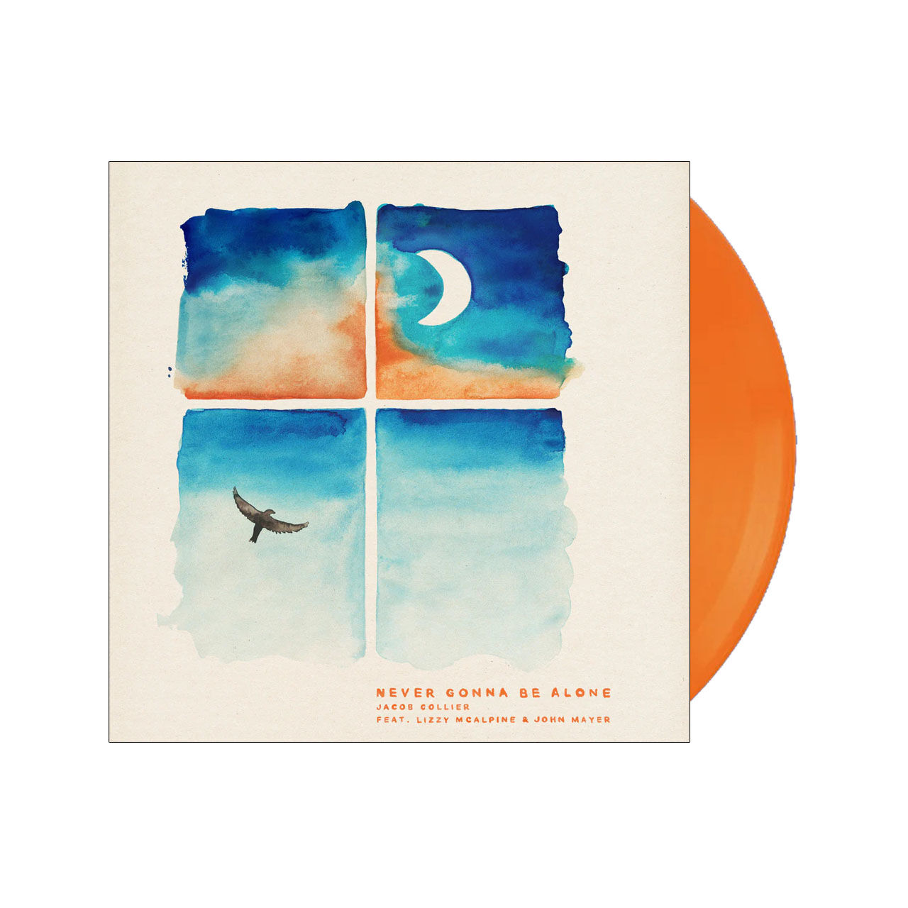 JACOB COLLIER Never Gonna Be Alone (with Lizzy McAlpine And John Mayer) Orange 7inch Vinyl