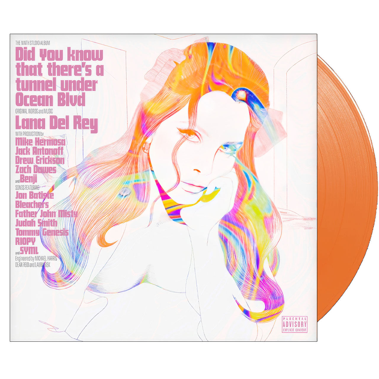 LANA DEL REY Did You Know That There’s a Tunnel Under Ocean Blvd (Festival Edition) EXC Orange 2LP Vinyl