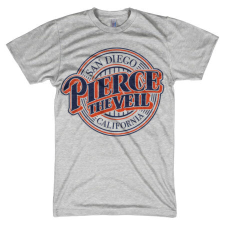 Pierce The Veil Baseball Logo Heather Grey Tshirt