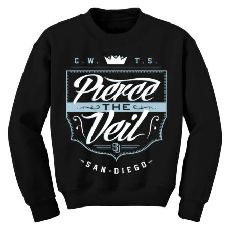 Pierce The Veil Shield Crewneck Black Sweater