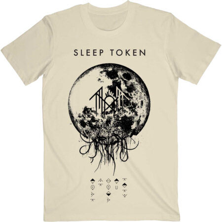 Sleep Token Take Me Back To Eden (back Print) Ro Beige Natural Tshirt (front)