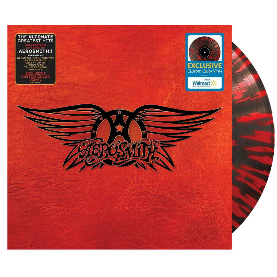Aerosmith Greatest Hits Wm Black Red Splatter 1lp Vinyl