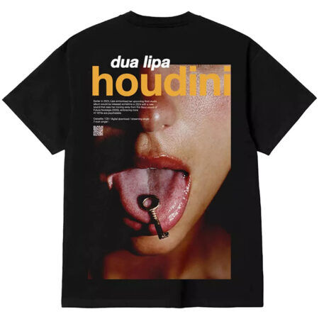 Dua Lipa Houdini Ht Black Tshirt (back)