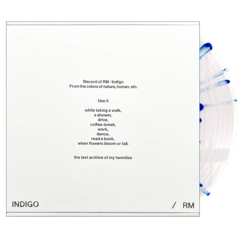 Rm, Bts Indigo Vinyl, Cover Dent (blue Splatter, 1lp)