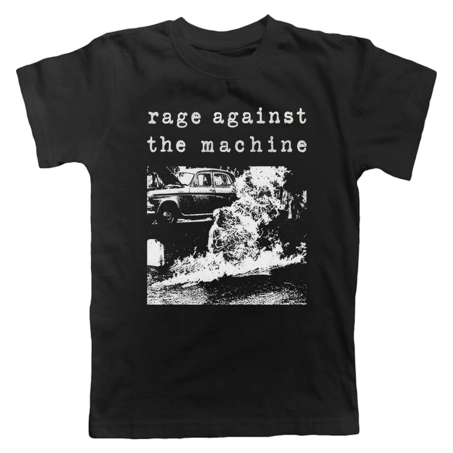 Rage Against The Machine Monk Fire Tshirt (amp, Charcoal)