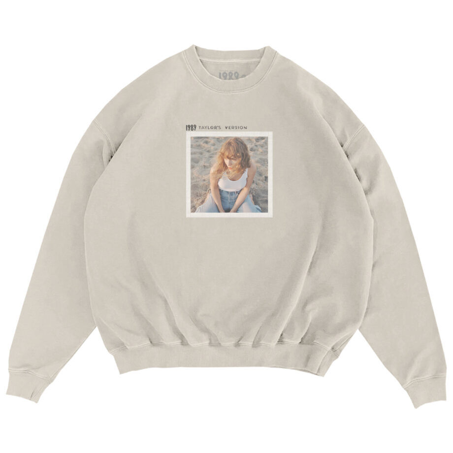 Taylor Swift 1989 (taylor's Version) Crewneck Sweater (beige Natural)