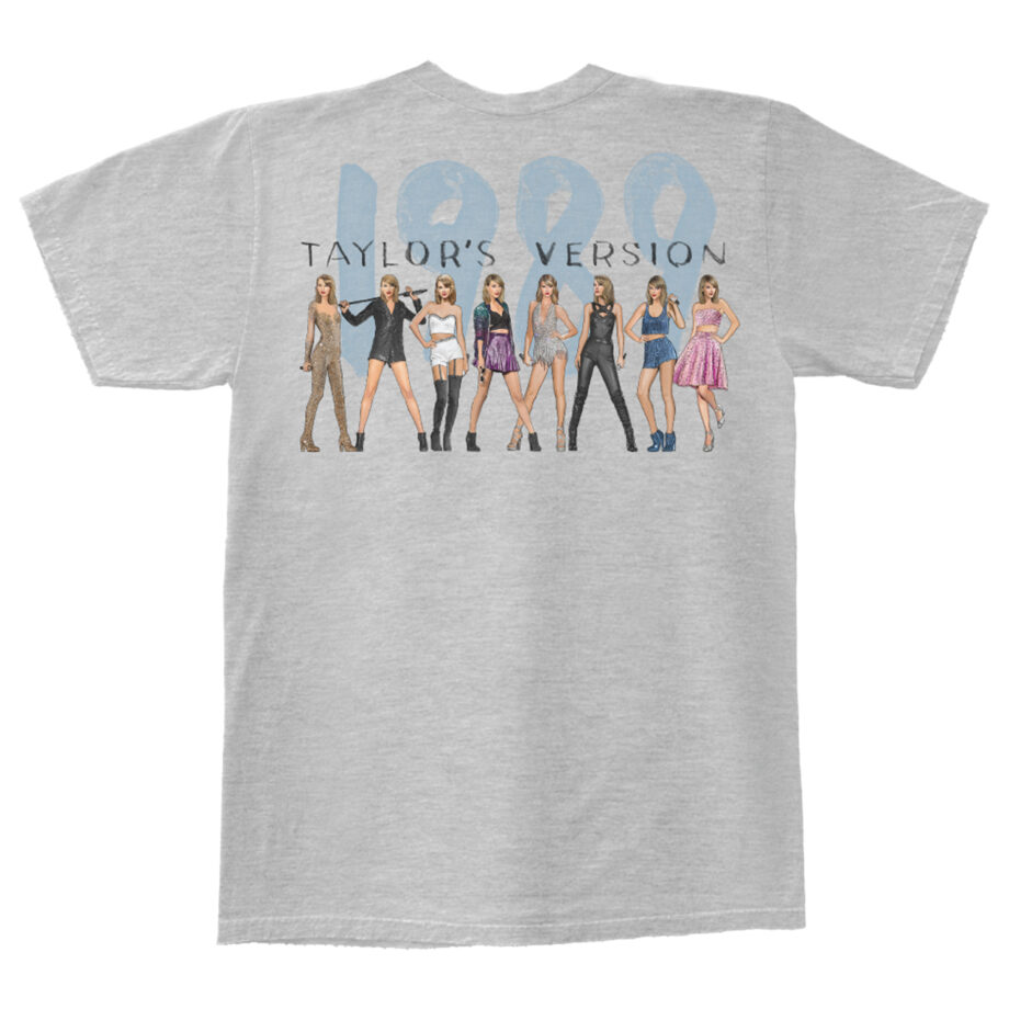Taylor Swift 1989 (taylor's Version) Eras Tshirt (gray) (back)