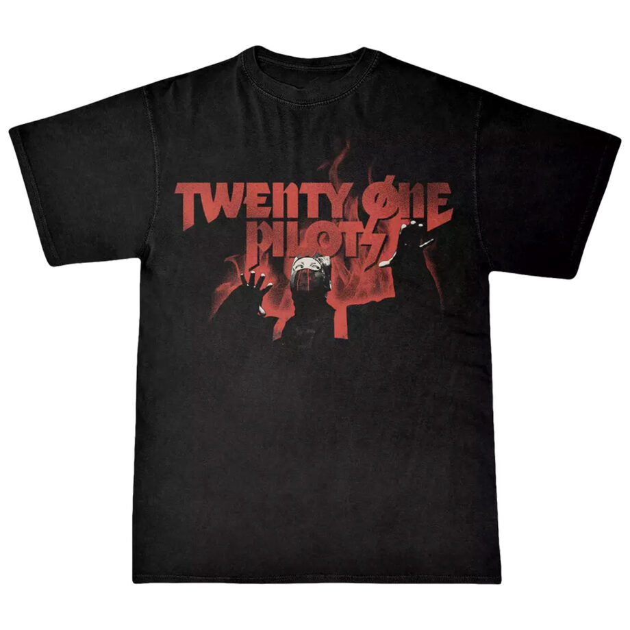 Twenty One Pilots Pilots Flames Tshirt (black)