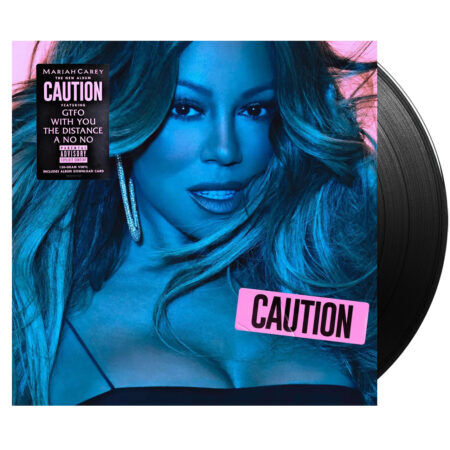 Mariah carey caution vinyl, cover dent (black, 1lp)