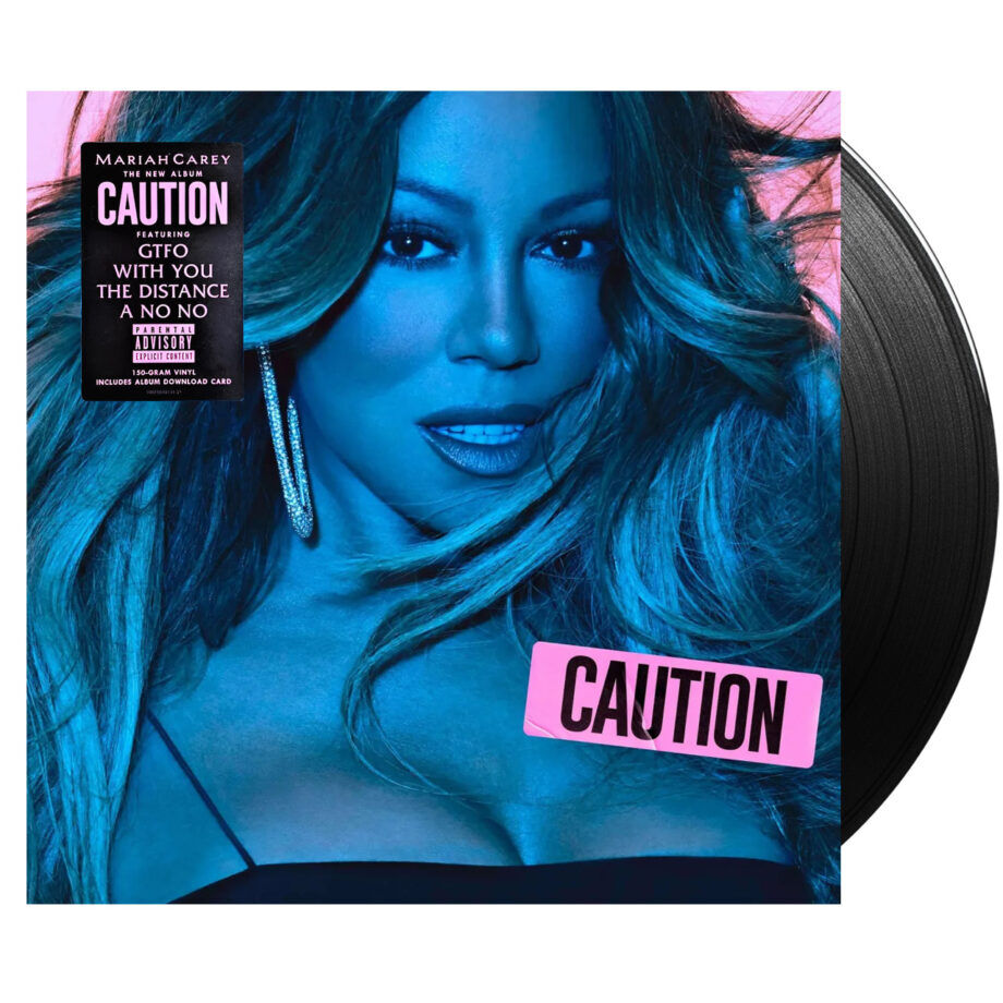 Mariah carey caution vinyl, cover dent (black, 1lp)