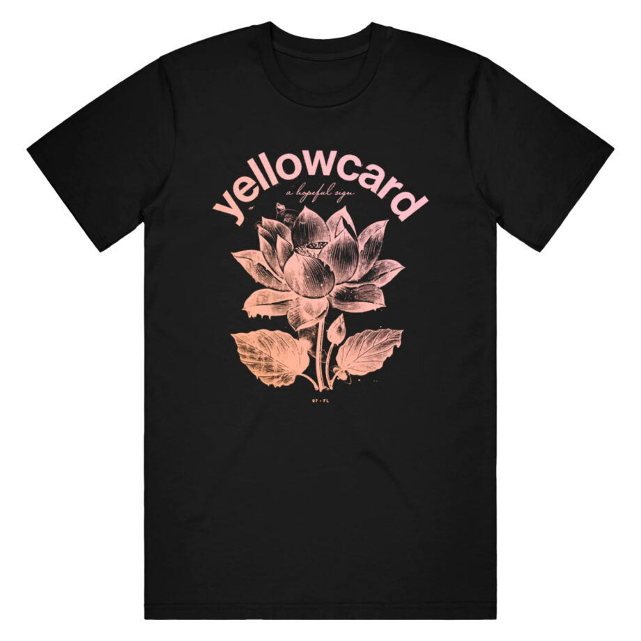 Yellowcard lotus tshirt (black)