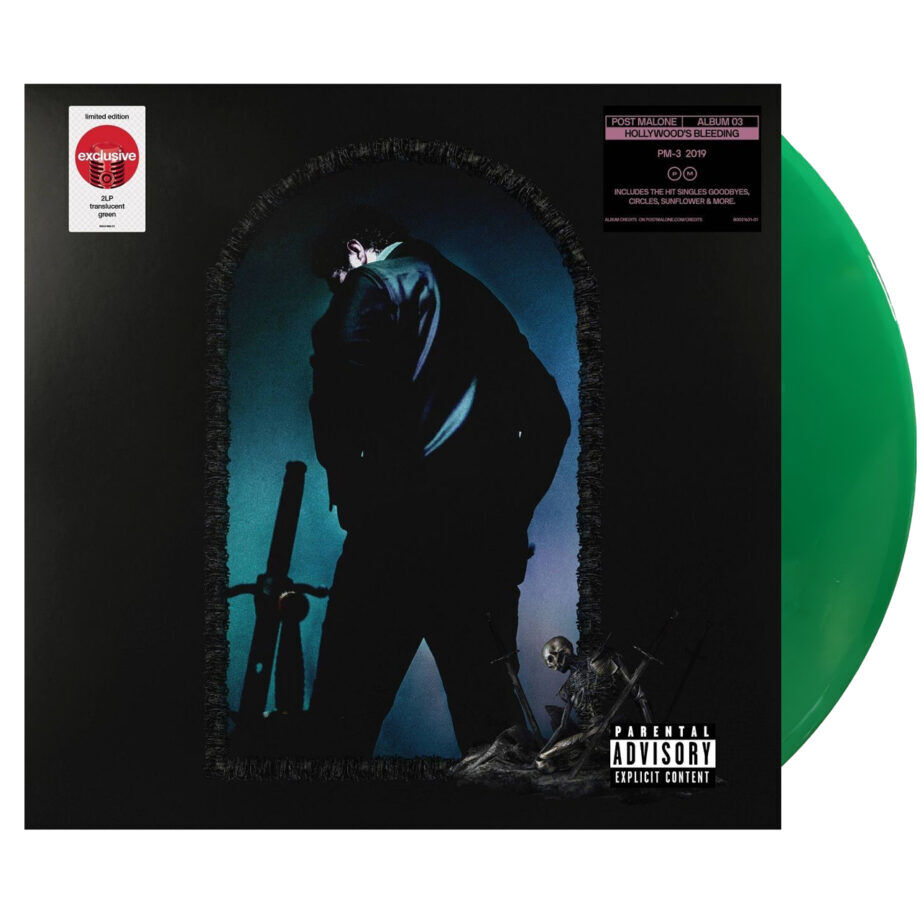 Post malone hollywood's bleeding vinyl (target, green, 2lp)